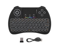 Mini Teclado Inalámbrico Con Retroiluminación Colorida Y Panel Táctil Rf De 2,4 Ghz Para Stb, Portátiles Y Xbox.