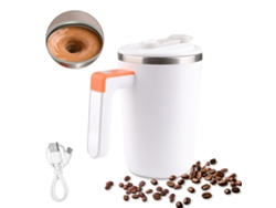 Taza Magnética Recargable Con Agitador Automático, De Acero Inoxidable 304 Con Tapa, Para Café, Té Y Leche (300 Ml).