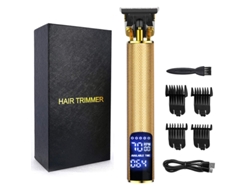 (dorado) Cortadora De Pelo Lcd Con Carga Usb, Tijeras Para El Cabello