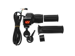 Medidor digital LCD con acelerador rotatorio de CC 12 V-84 V e interruptores para motocicletas y scooters eléctricos