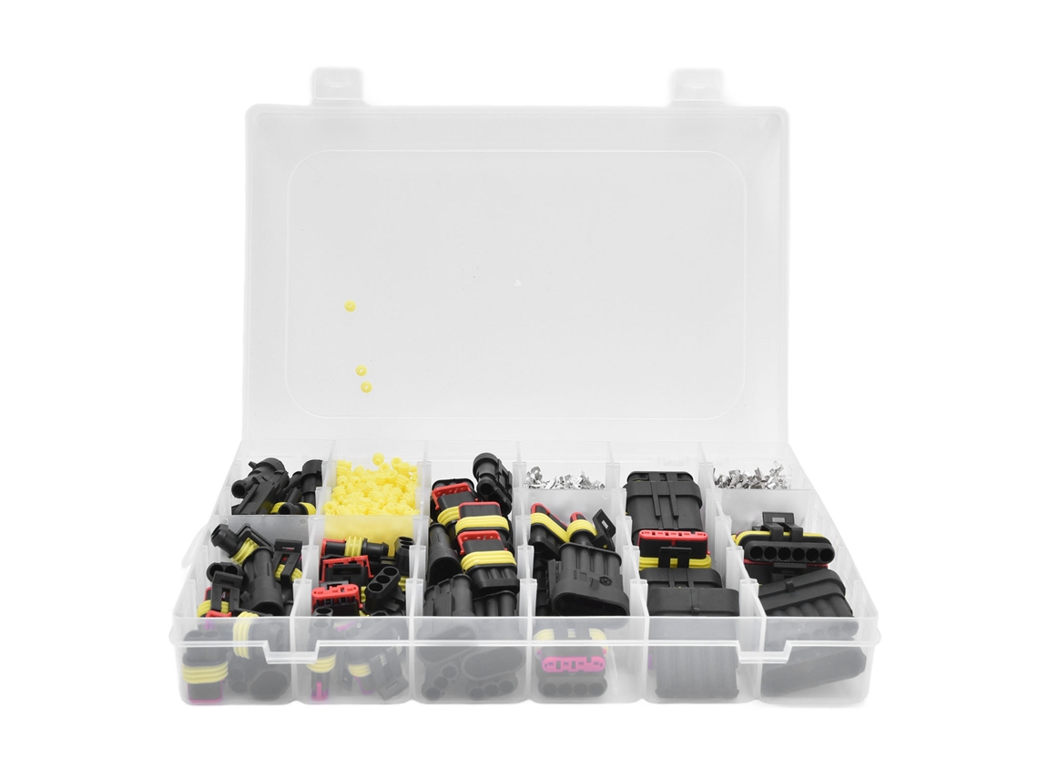 Kit De Conectores Automotrices Impermeables De 1 A 6 Pines Con 1004 Piezas De Terminales Macho/hembra