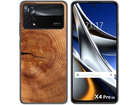 Carcasa para Xiaomi Poco X4 Pro 5G TUMUNDOSMARTPHONE Dibujos Madera 04 Multicolor