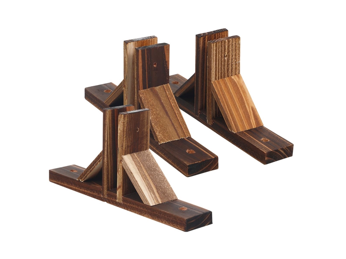 Soportes De Madera Para Vallas Inoomp, 3 Piezas: Componente Práctico Para Vallas De Jardín Y Patio Delantero Con