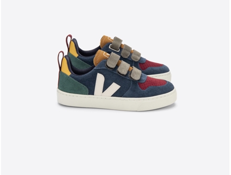 Zapatillas VEJA Small Small V-10 Velcro Multico-Nau Niños (33 - Azul)