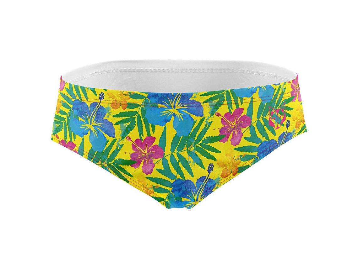 Escorregar Floral Amarelo Xl Homemotso