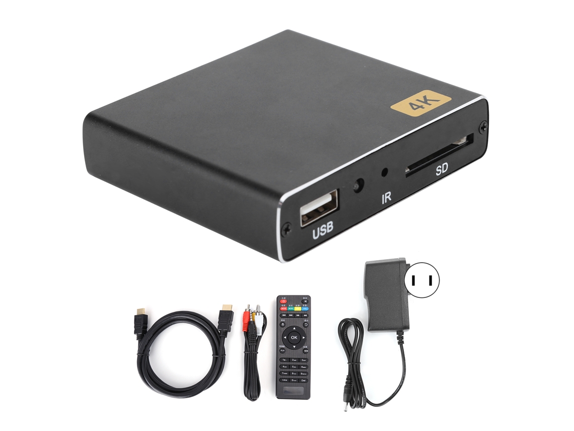 Reprodutor De Mídia Usb 4k Ultra Hd Com Tela Horizontal/vertical E Ciclo Automático Para Publicidade