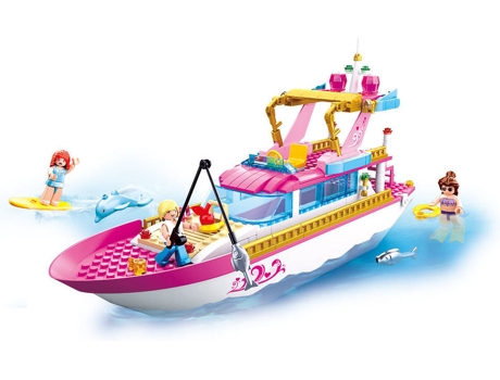 Blocs de Construcción SLUBAN Girls Dream Yacht de Lujo 212 pzs (Edad Mínima: 6 Años - 38 x 6,7 x 28,5 cm)