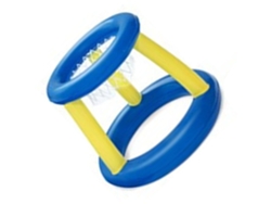 Juego de voleibol inflable para piscina con red y aros, seguro y portátil