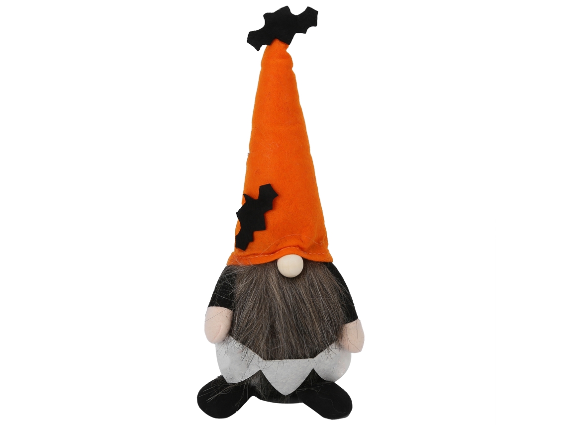 Muñeco de piel sin rostro decorativo para Halloween, mesa, sofá, estante, cama, sombrero, naranja