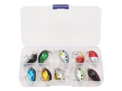 Danu26-kit De 10 Iscas De Pesca Minnow Crankbait Duros Para Agua Salada Y Dulce Bass Fishing