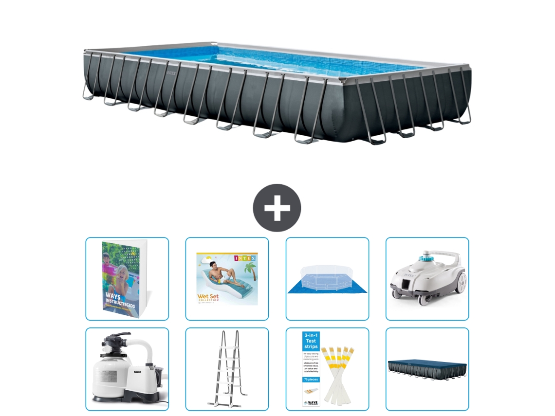 Intex Piscina Ultra Xtr Retangular - 975x488x132 Cm - 9-peças S584