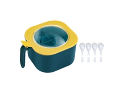 Caja Organizadora Multifuncional De Pp Amarilla Con 4 Compartimentos Para Especias, Ideal Para La Cocina.