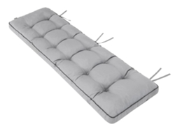 Cojín para banco de jardín con cojín grueso para uso en exteriores. Largo: 120cm, ancho: 40cm - Gris SALES CORE