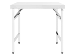 Mesa de trabajo de cocina plegable MAISON EXCLUSIVE, acero inoxidable (85 x 60 x 80 cm)