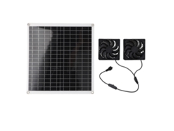 Ventilador Portátil Con Panel Solar De 20 W Y 12 V Para Una Circulación De Aire Eficiente Y Sostenible En Exteriores.