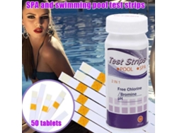 ROKOO Tiras reactivas de agua 2 en 1 Prueba de dureza Cloro PH Alcalinidad Spa Prueba de piscina Sin calidad total del agua para piscina Spa ROKOO