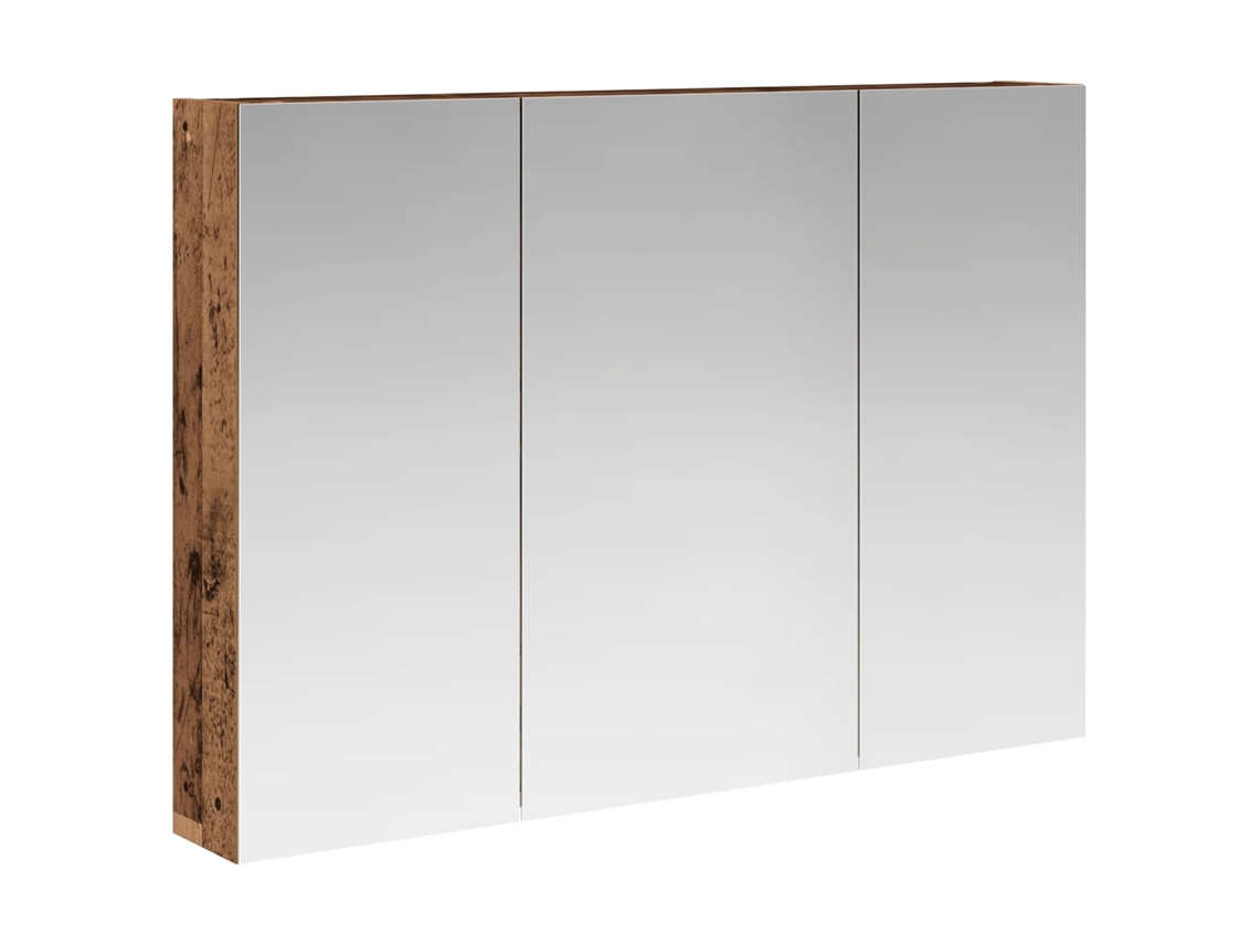 Maison Exclusive - Armario Con Espejo De Baño Madera Vieja 100 X 14,5 X 70 Cm