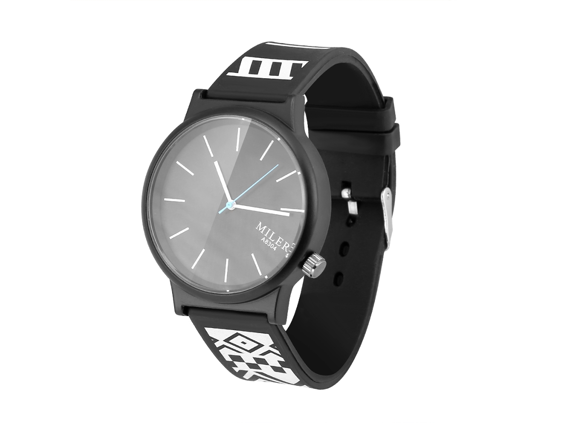 Reloj Analógico De Cuarzo Unisex Con Correa Geométrica De Plástico Y Caja Redonda De Aleación.