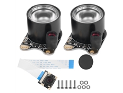 Módulo de câmera Veloriskku para Raspberry Pi 4 3b 5mp 100° sem distorção com luz Hbv‑1509b‑100 V11