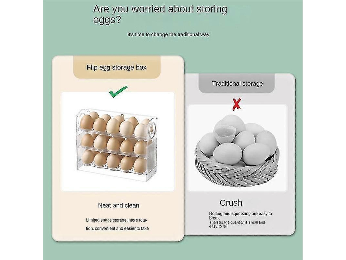 Huevera plegable, organizador de huevos para refrigerador, huevera. Hengjian
