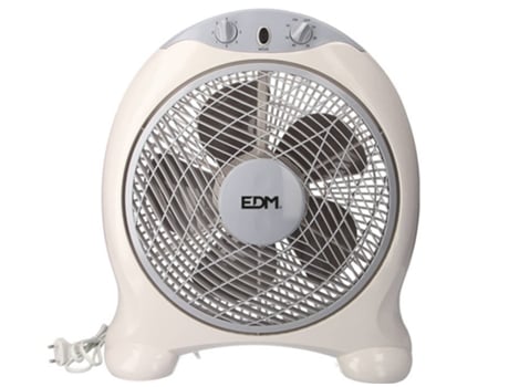 Ventilador Caja Ventilador EDM Blanco / Gris 45W 30,5 Cm