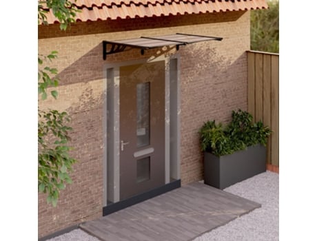 MAISON EXCLUSIVE Marquesina de puerta policarbonato negro 152,5x90 cm
