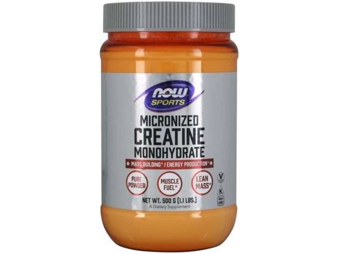 Complemento Alimenticio NOW Monohidrato De Creatina Em Pó Micronizado (500 g de pó)