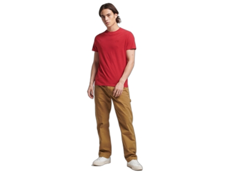 Camiseta para Hombre SUPERDRY (M - Algodón - Rojo)