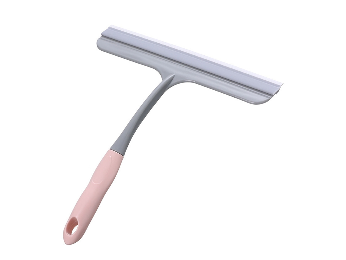 Escobilla de goma antideslizante multiusos Baok para ventanas, espejos y coches - Herramienta de limpieza doméstica - Rosa - 22,3 cm/8,8 pulgadas.