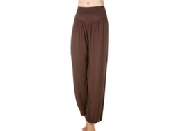 2026-pantalones Harem De Yoga Para Mujer Hippie Boho Verano Baggy Joggers Elásticos Tallas Largas Xl Café