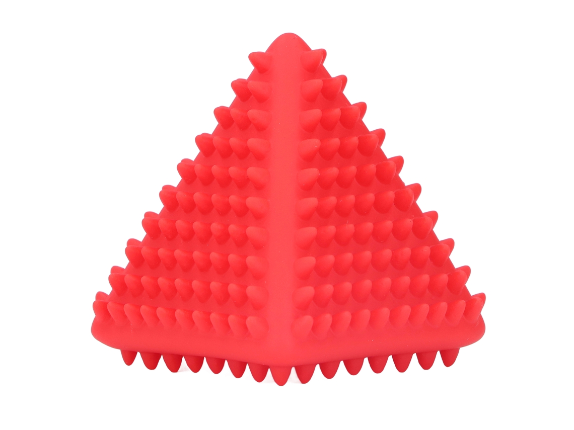 Bola Sensorial Elástica Triangular Vinil Forma Geométrica Brinquedo Educativo Anti-estresse