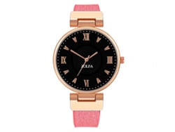Reloj De Pulsera De Moda Para Mujer Con Brazalete De Acero Color Rosa.