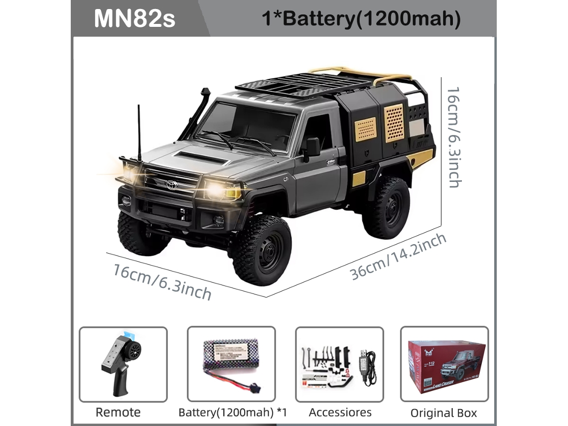 Coche RC 1/12 LC79, versión completa, MN82PRO, 4x4, todoterreno de escalada, control remoto, para niños. Aeuzwr