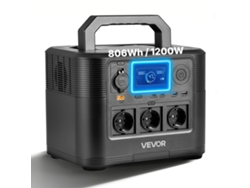 Vevor Estación De Energía Portátil 1200w 806wh Generador Solar Para Hogar, Campamentos Y Viajes