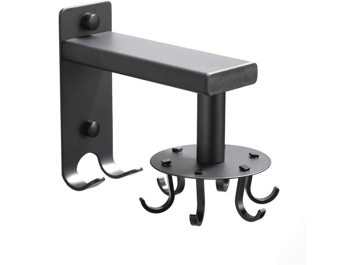 2026da-soporte De Utensilios De Pared Con Gancho Giratorio Ajustable 6 Ganchos Aluminio
