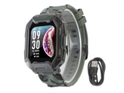Reloj inteligente para niños, resistente al agua, batería de 380 mAh, 24 modos deportivos, bicicleta eléctrica Ly de camuflaje verde