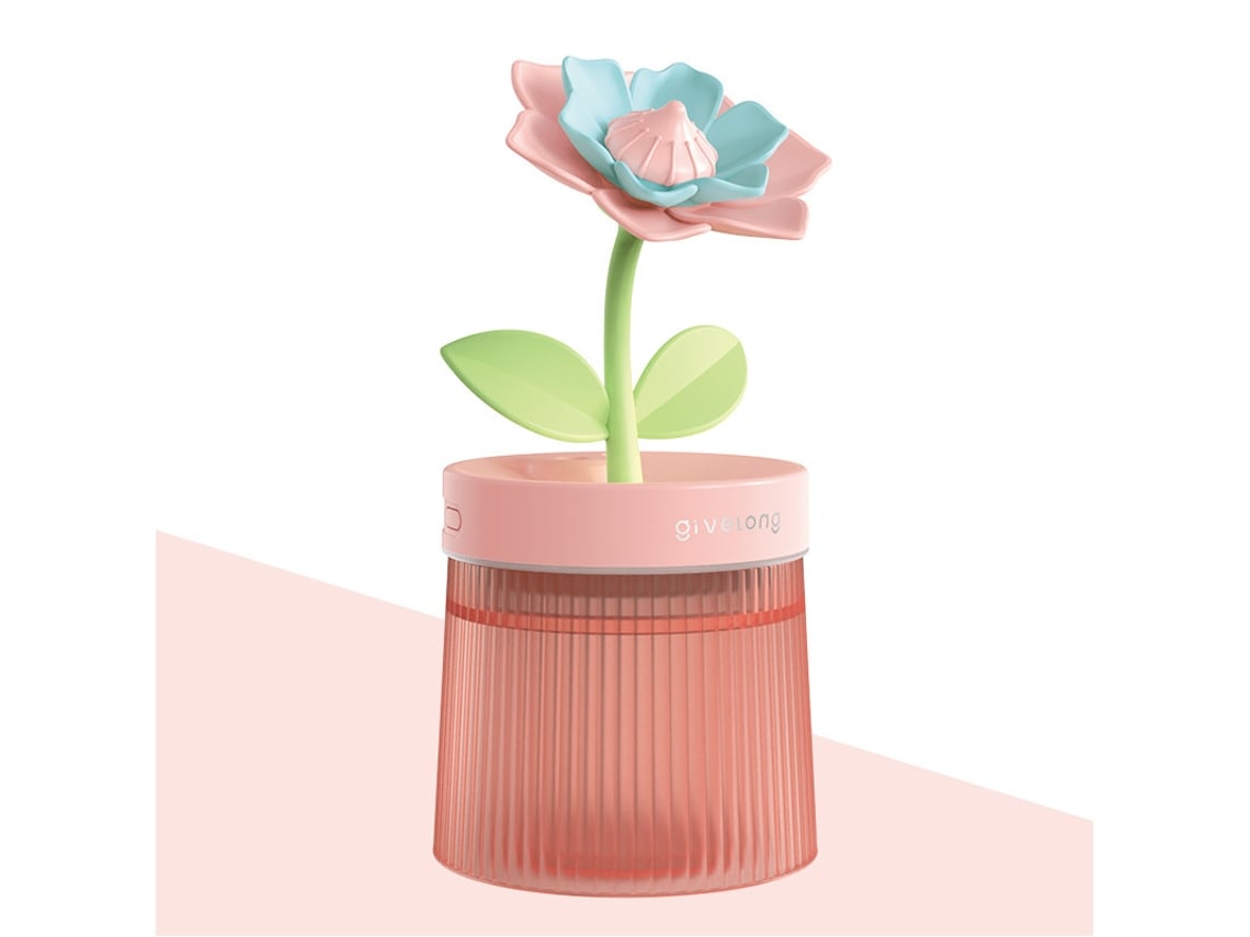 Humidificador, difusor de aroma de vapor frío USB, luz nocturna silenciosa, humidificador de gardenia rosa Cuich