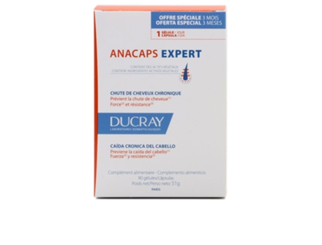 Suplemento para la Caída Reactiva del Cabello Anacaps Expert DUCRAY 90 Cápsulas