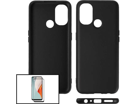 Carcasa + Protector OnePlus Nord N100 PHONECARE Silicona Líquida Negro