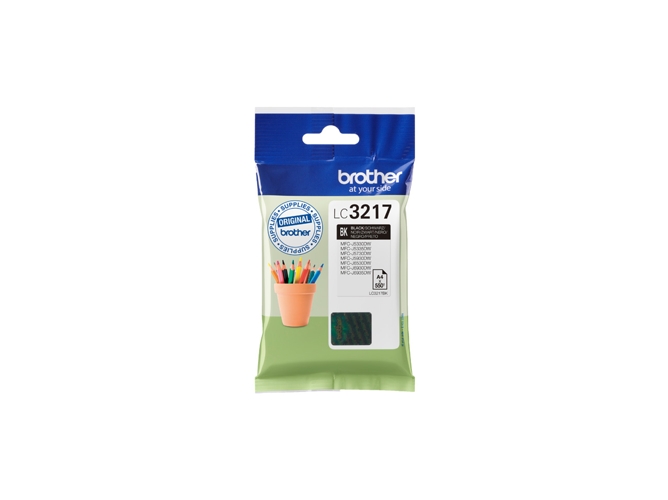 Cartucho de tinta Original BROTHER LC3217BK Negro 550 páginas