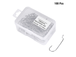 Kit de 100 anzuelos de carbono para cebo, tamaño 2/0, para pesca.