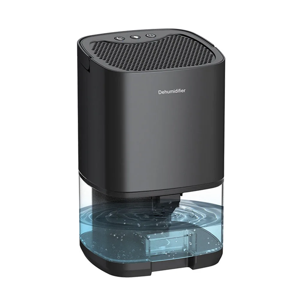 (negro) Deshumidificador De 1000 Ml, Equipado Con Filtro De Aire Básico, Deshumidificador Silencioso 2 En 1