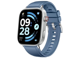 Bracelete Para Redmi Watch 6 - Silicone Cor Sólida - Fivela Prateada Azul Topázio