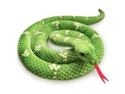 BJ - Peluche de serpiente suave para decoración con temática de la selva