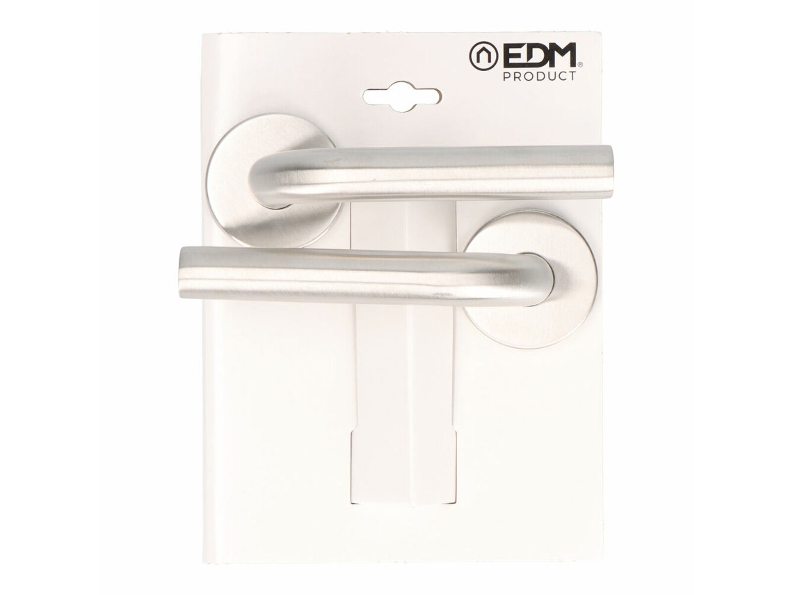 Manilla con roseta EDM 575 Acero Inoxidable Ø 53 mm