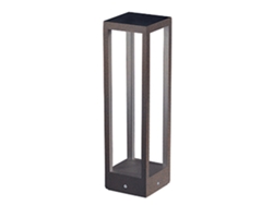 Poste Para Jardín - Poste Led Para Fijar Al Suelo - Luz Nocturna Cálida 3000k 230v 15w 1590lm Zafferano - Corten