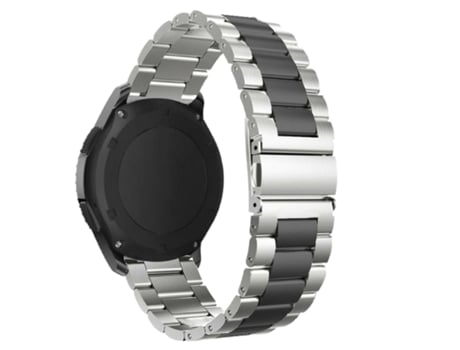 Correa Acero Inoxidável Adaptable Gris y Negro para Garmin Venu 2 Plus