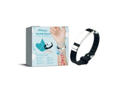 Pulsera iónica con diseño moderno y tecnología avanzada para uso diario.