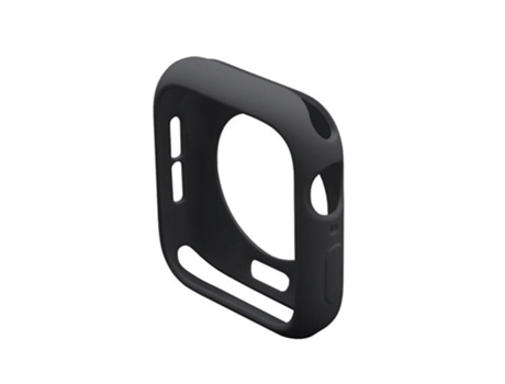 Carcasa de Reloj SLOWMOOSE Robusta de Silicona Série Apple (Negro - 40Mm Série 654 Se)