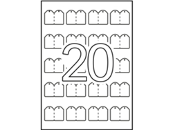 Etiquetas APLI Colgables A4 (Blanco - 22 X 35 mm)